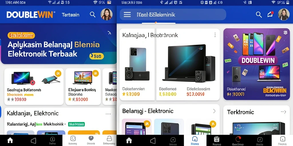 Antarmuka pengguna DOUBLEWIN yang intuitif dan menarik.