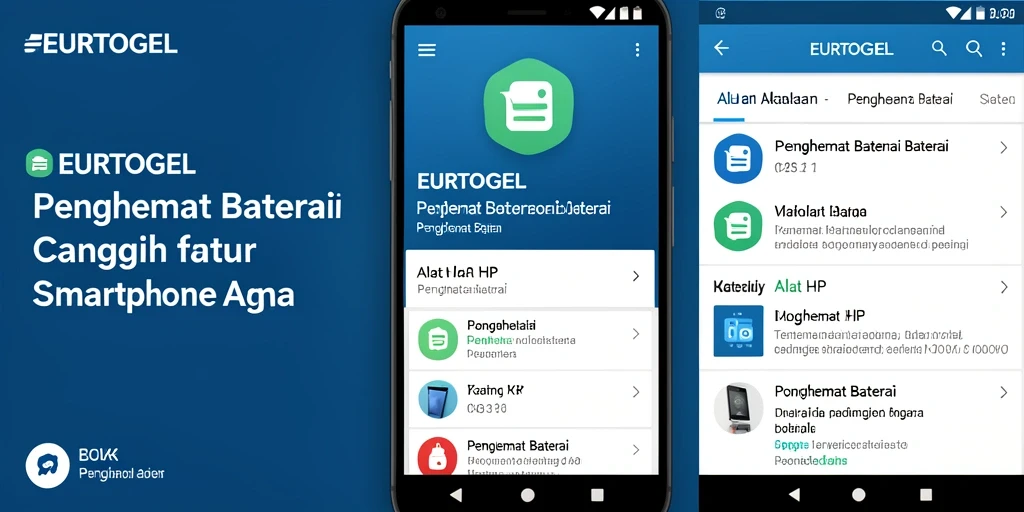 Screenshot utama EUROTOGEL menampilkan antarmuka aplikasi Penghemat Baterai yang ramah pengguna.
