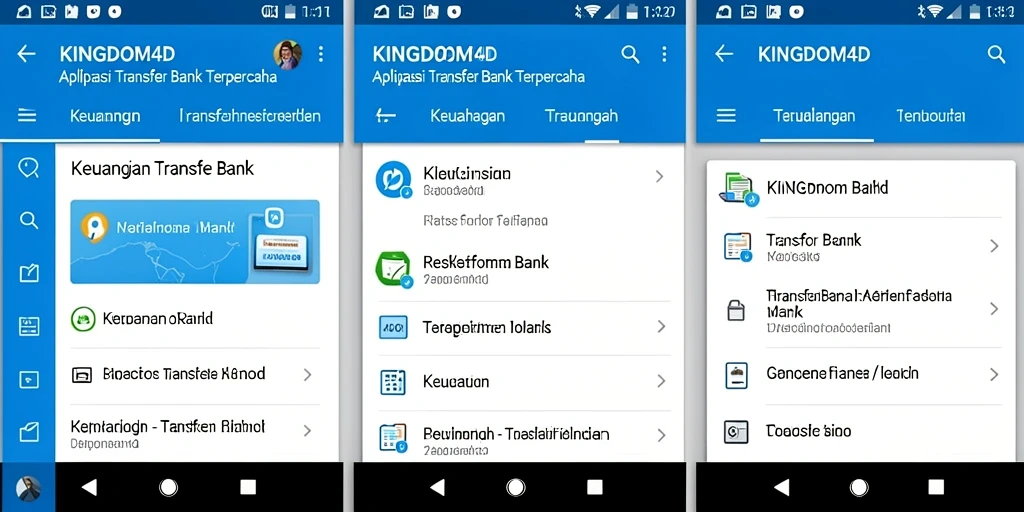 Antarmuka pengguna KINGDOM4D yang mudah digunakan untuk transfer bank.