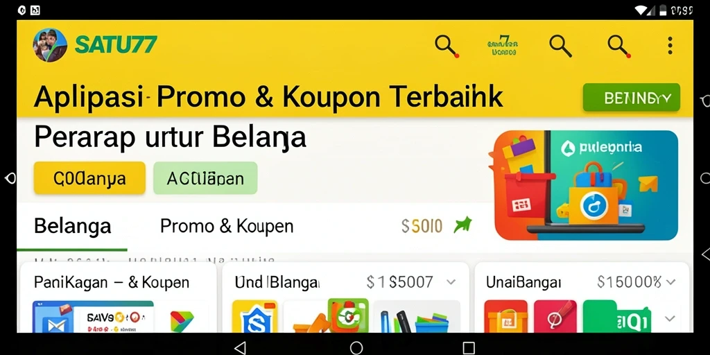 Tampilan antarmuka aplikasi SATU77 yang user-friendly.