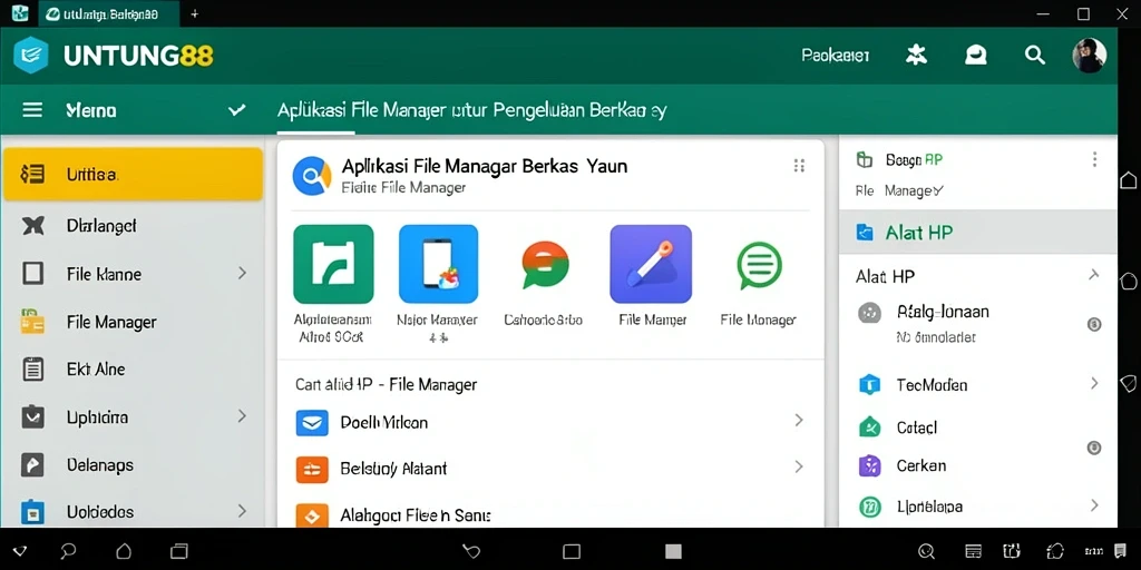 Tampilan antarmuka utama UNTUNG88 yang mudah digunakan untuk pengelolaan file.