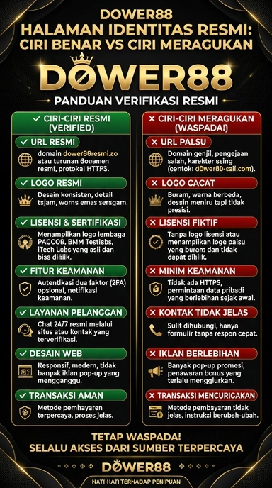 Tampilan kanal resmi dower88